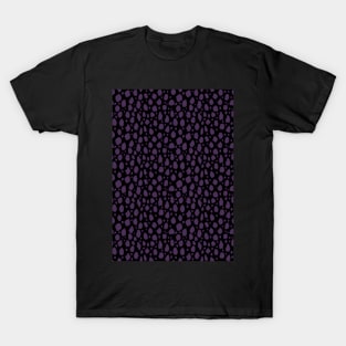 Black and purple Spot Dalmatian Pattern T-Shirt